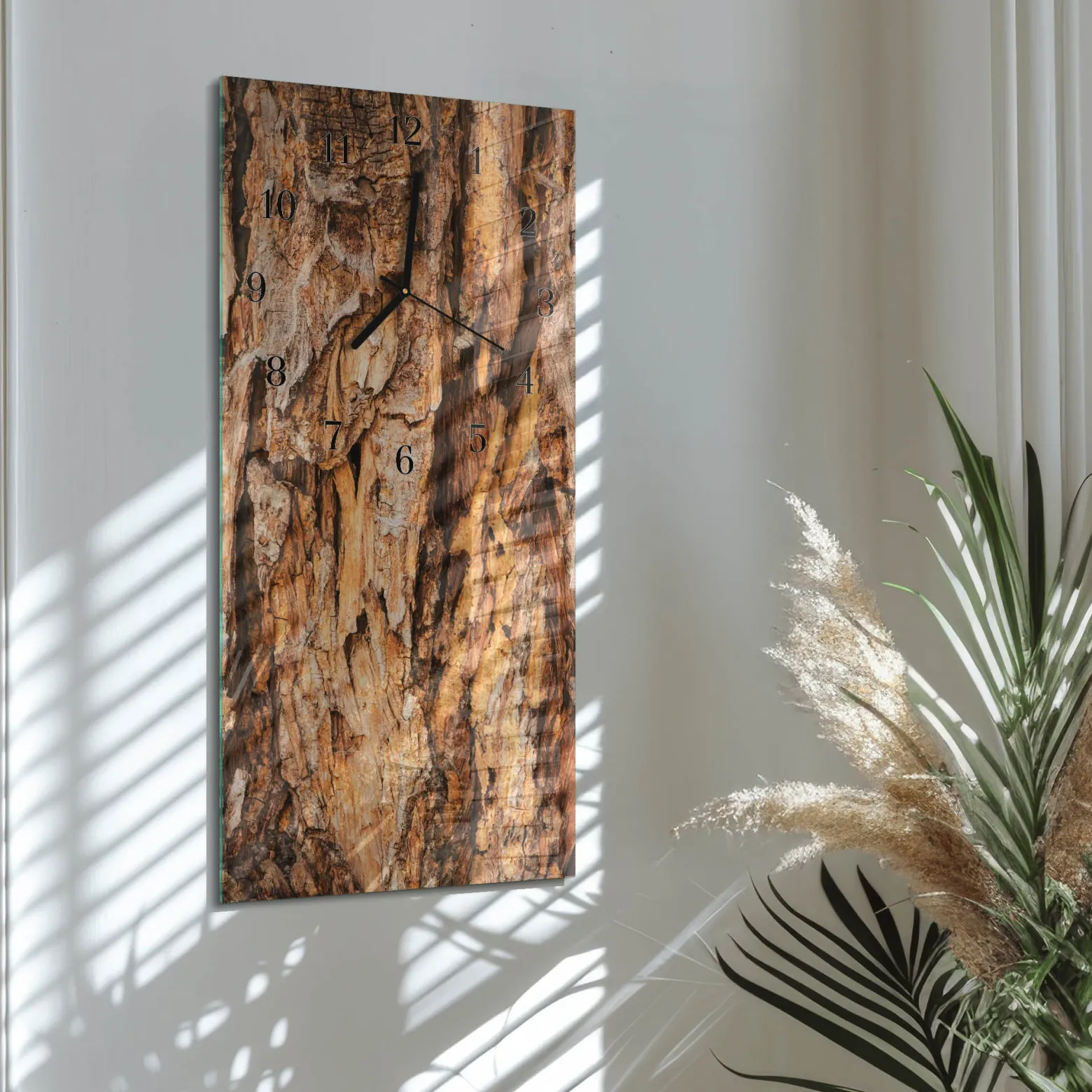 Zegar kuchenny 30x60 Kora Drzewa ozdobny ścienny