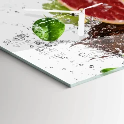 Zegar kuchenny 30x30 Owoc dekoracyjny do salonu