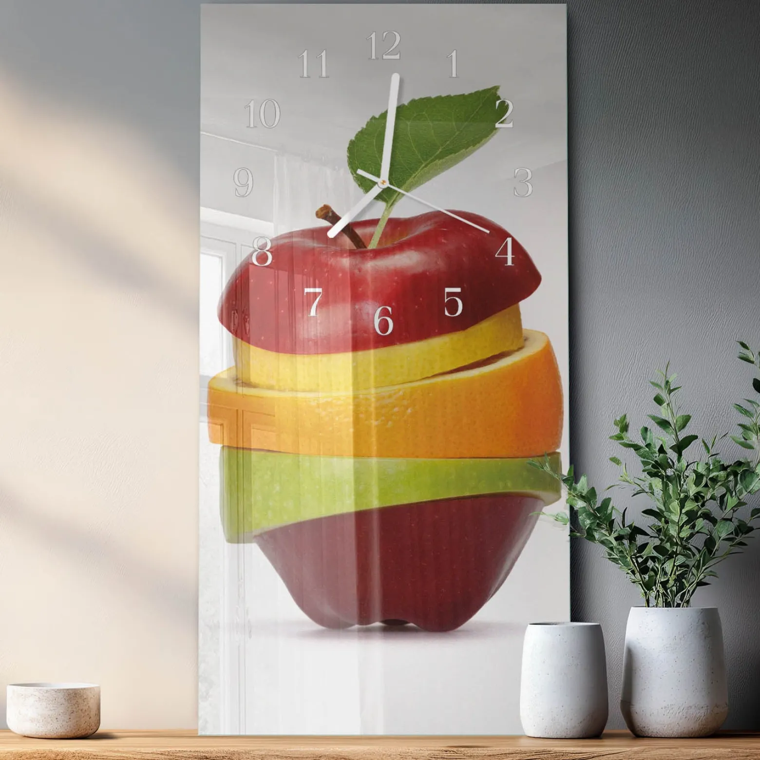 Zegar kuchenny 30x60 Owoc ozdobny ścienny