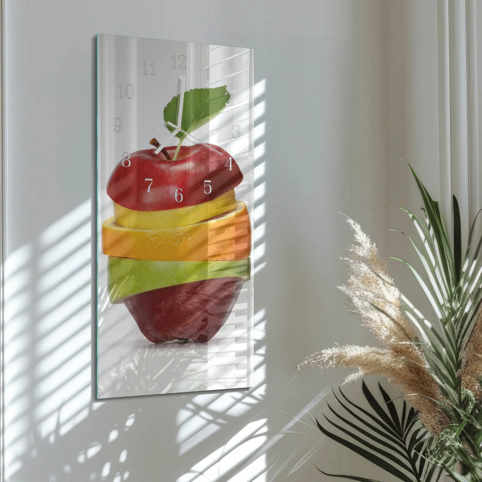Zegar kuchenny 30x60 Owoc ozdobny ścienny
