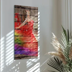 Zegar loft 30x60 Cegła nowoczesny na ścianę