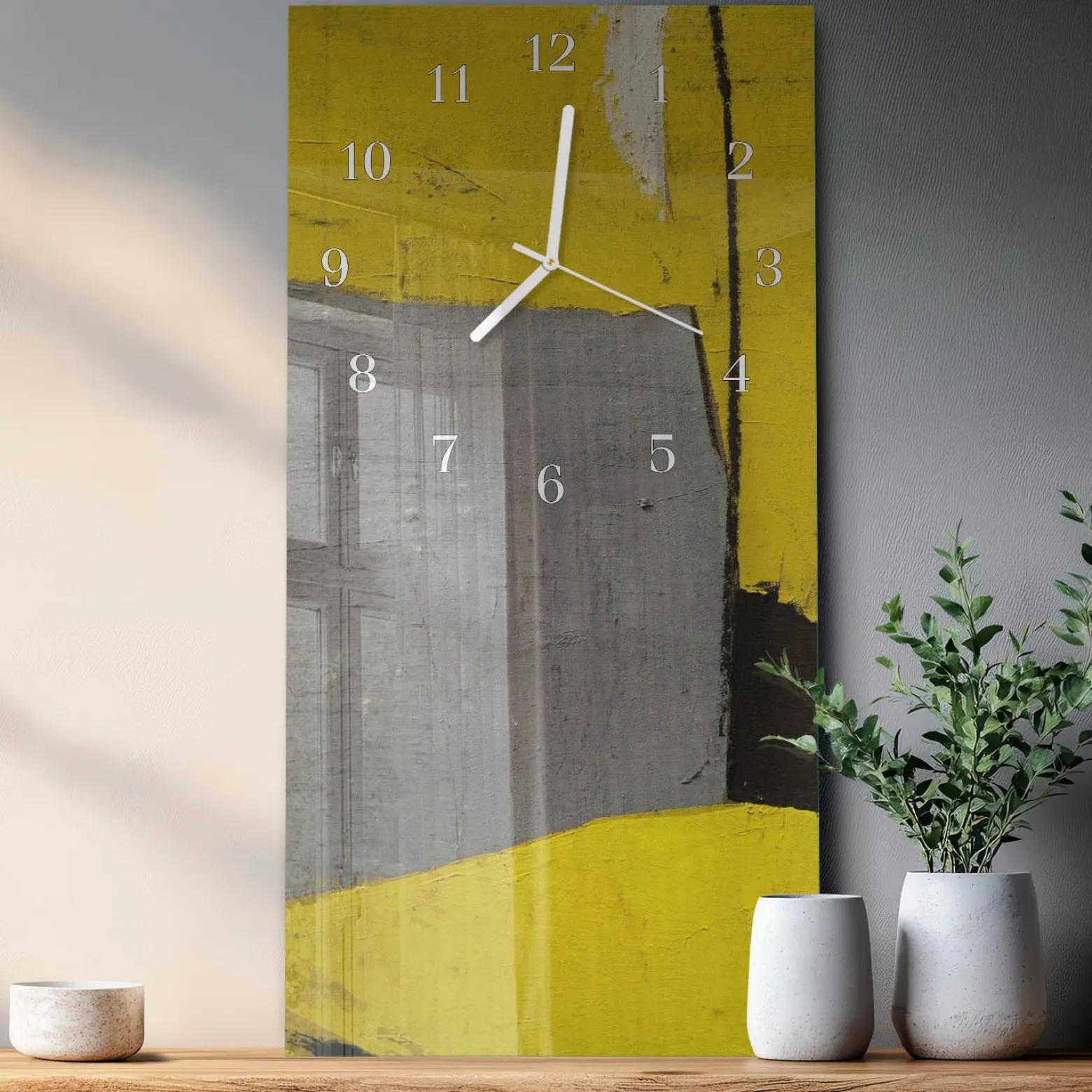 Zegar loft 30x60 Dezorientacja nowoczesny na ścianę