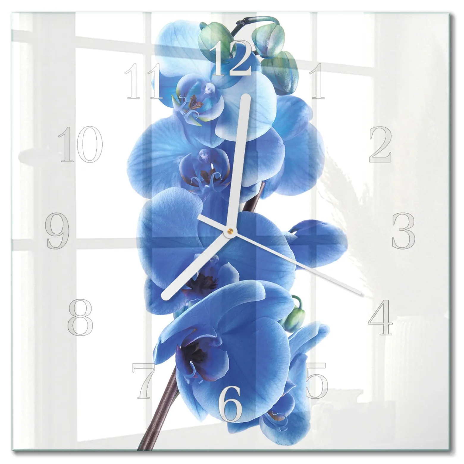 Zegar loft 30x30 Orchidea nowoczesny na ścianę