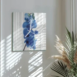 Zegar loft 30x30 Orchidea nowoczesny na ścianę