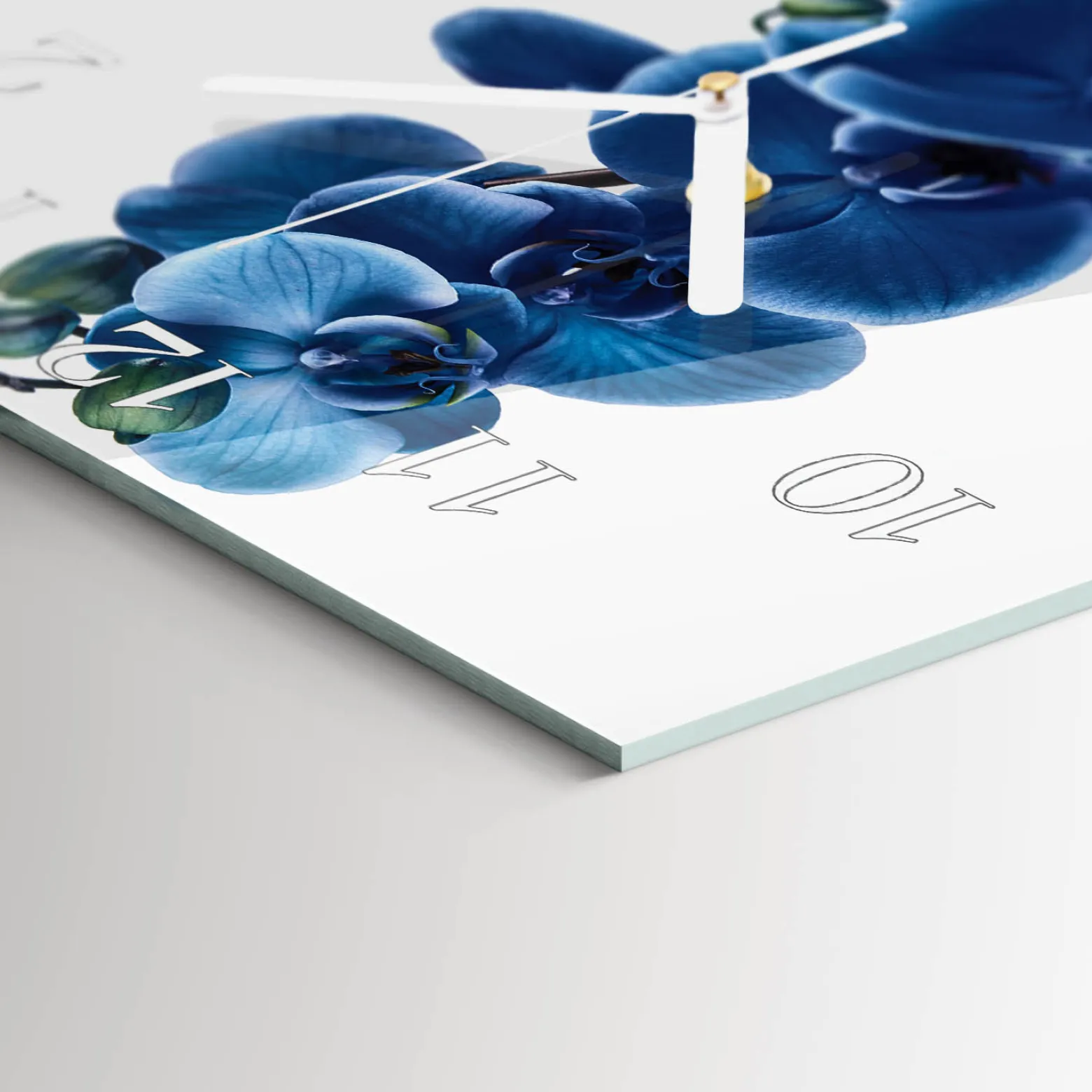 Zegar loft 30x30 Orchidea nowoczesny na ścianę