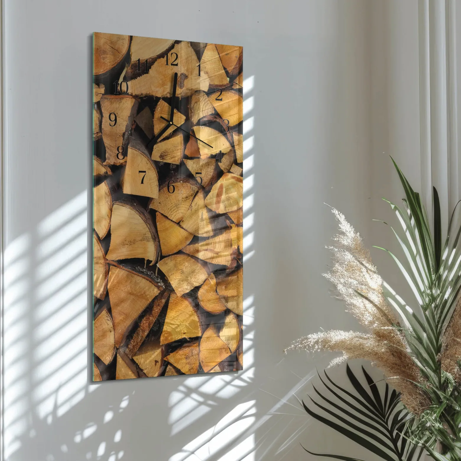 Zegar na ścianę 30x60 Drewno ozdobny ścienny