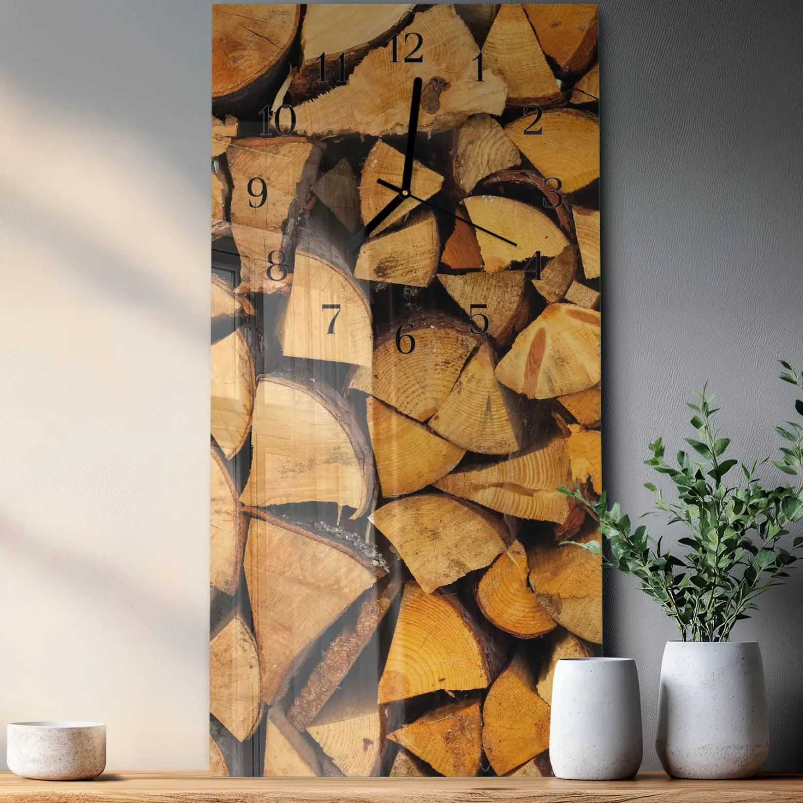 Zegar na ścianę 30x60 Drewno ozdobny ścienny