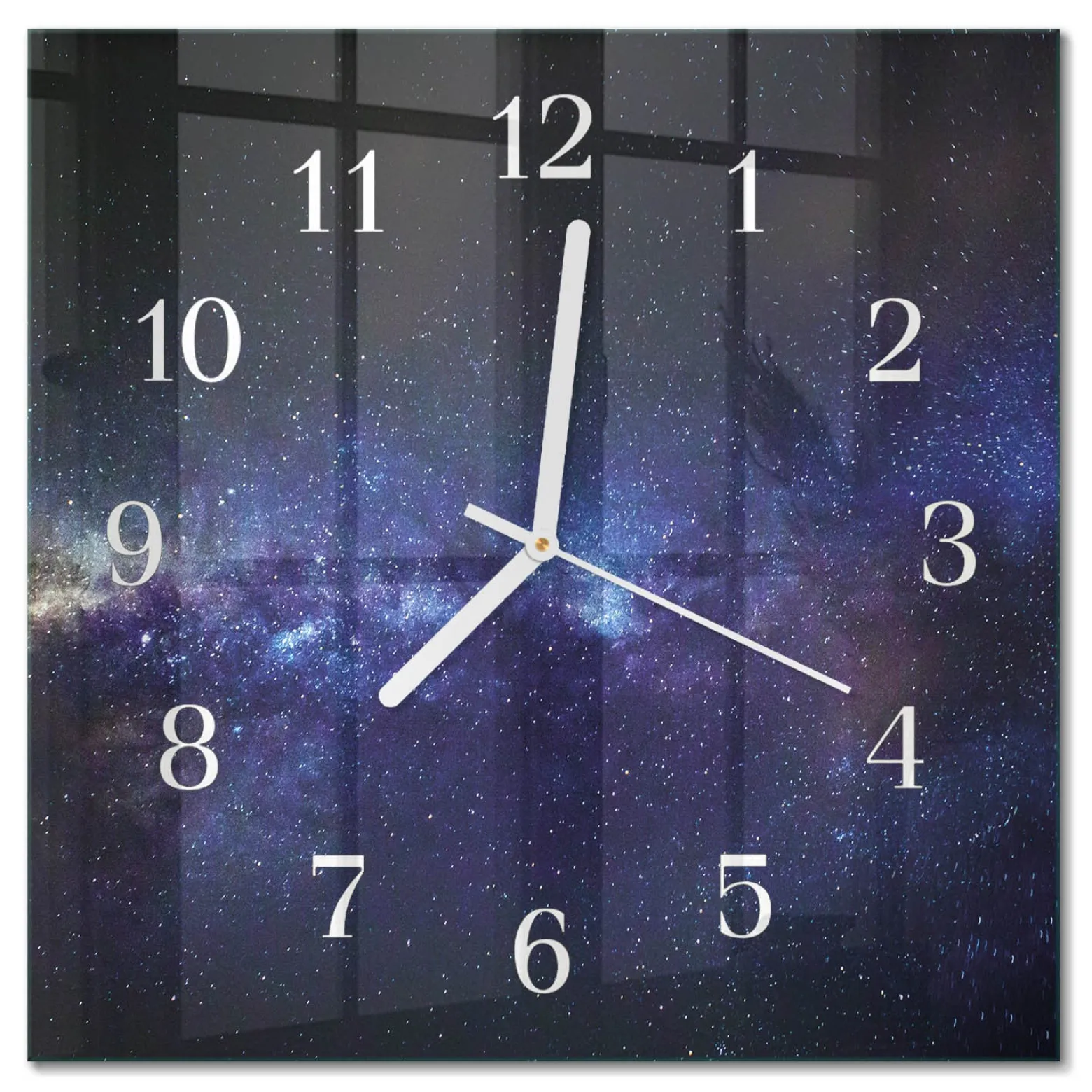 Zegar na ścianę 30x30 Galaktyka nowoczesny na ścianę