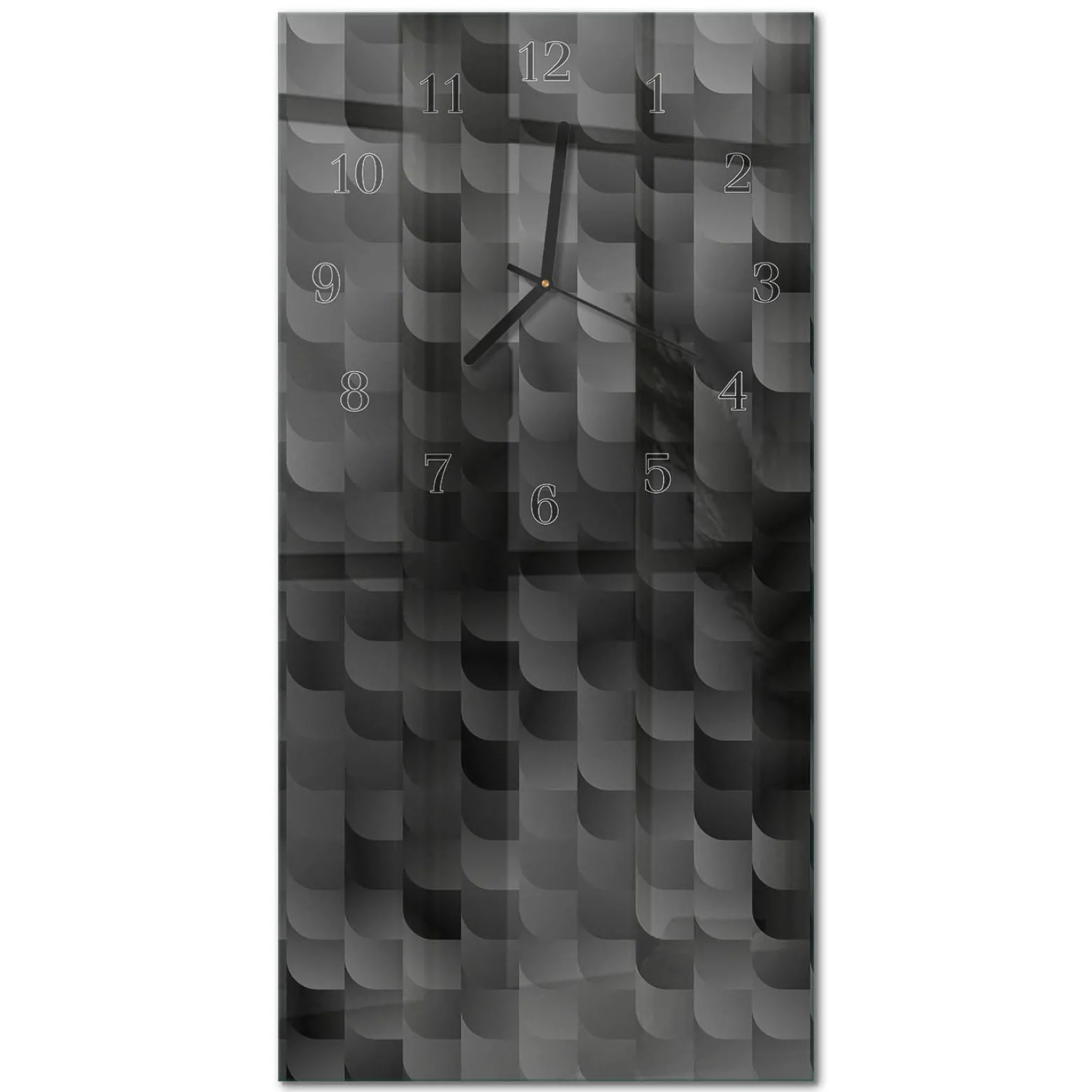 Zegar na szkle 30x60 Skala zegar ścienny