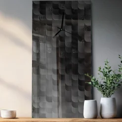 Zegar na szkle 30x60 Skala zegar ścienny