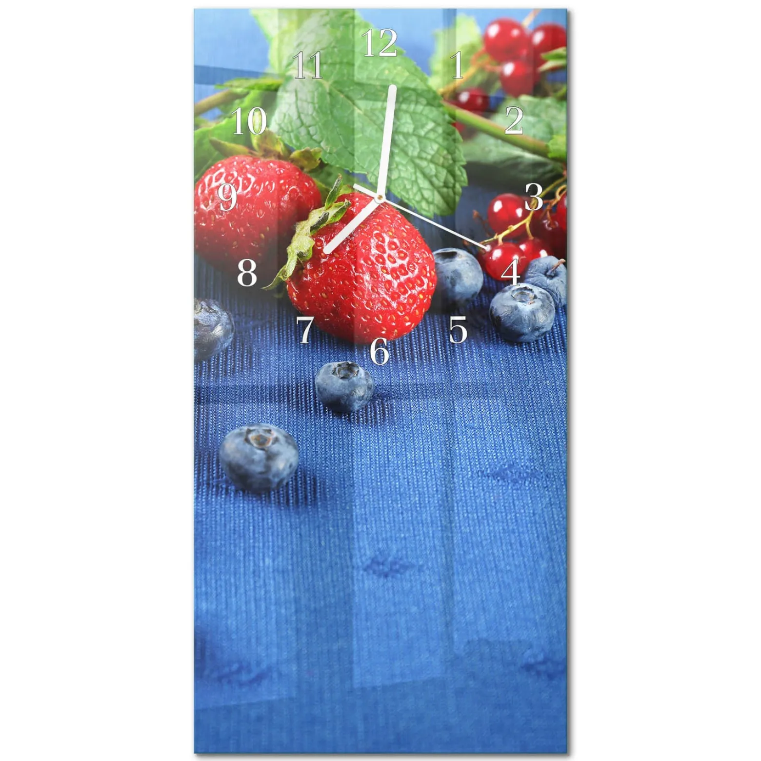 Zegar natura 30x60 Jagoda design na ścianę
