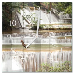 Zegar natura 30x30 Kaskada design na ścianę