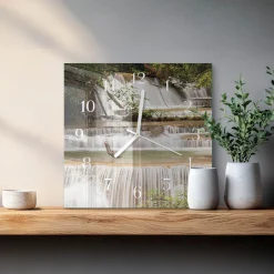 Zegar natura 30x30 Kaskada design na ścianę