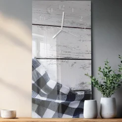 Zegar natura 30x60 Stół z Tkaniny nowoczesny do salonu