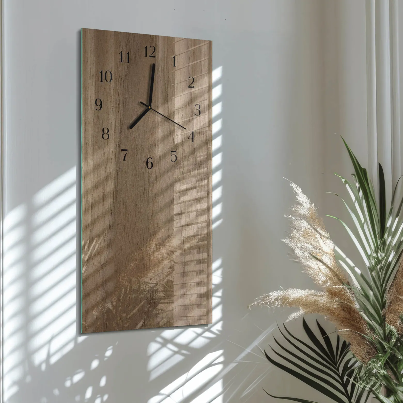 Zegar natura 30x60 Tabela nowoczesny do salonu