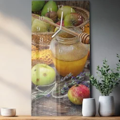 Zegar nowoczesny 30x60 Stół Jesienny ozdobny ścienny