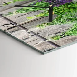 Zegar nowoczesny 30x30 Zioła design na ścianę