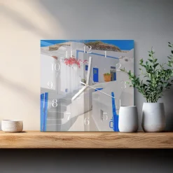 Zegar ozdobny 30x30 Santorini dekoracyjny na ścianę