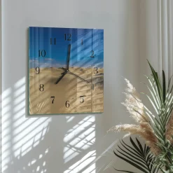 Zegar piaskowy 30x30 Pustynia wydmy safari słońce dekoracja