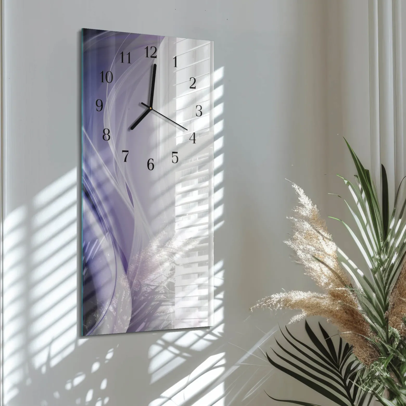 Zegar premium 30x60 Abstrakcja zegar ścienny