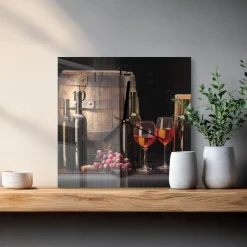 Zegar premium 30x30 Beczka na Wino zegar ścienny