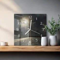 Zegar premium 30x30 Ścieżka Księżyca dekoracyjny do salonu