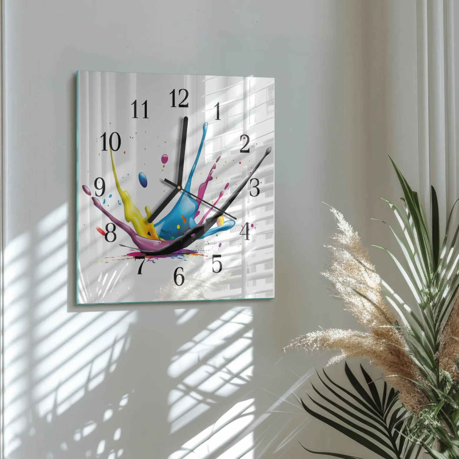 Zegar premium 30x30 Kolor dekoracyjny na ścianę