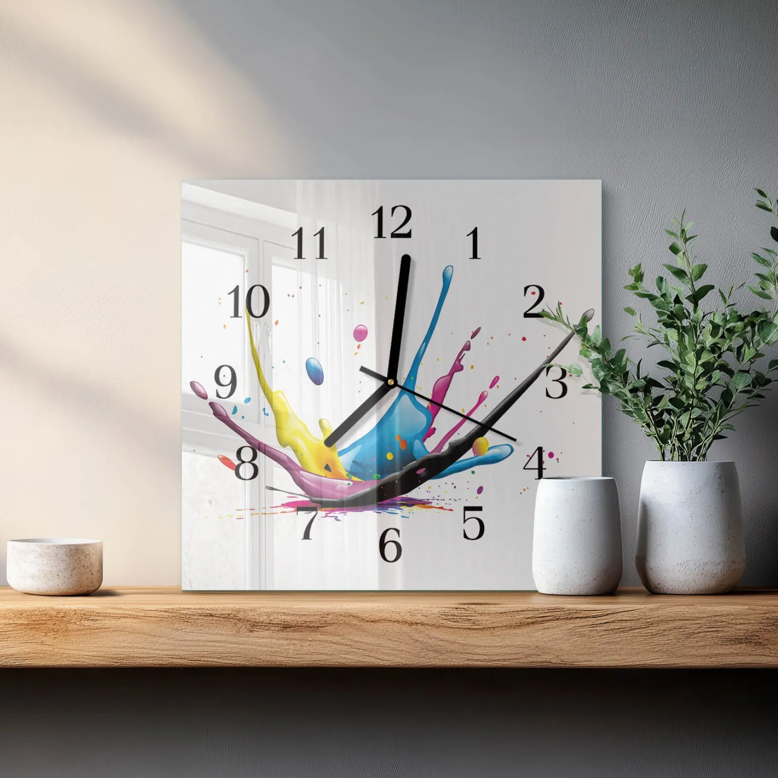 Zegar premium 30x30 Kolor dekoracyjny na ścianę