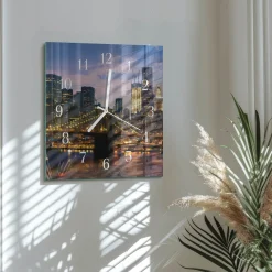 Zegar przeprawa 30x30 Most Horyzontalny architektura miasto rzeka