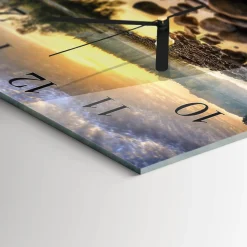 Zegar płynący 30x30 Jezioro Natura dekoracyjny do salonu