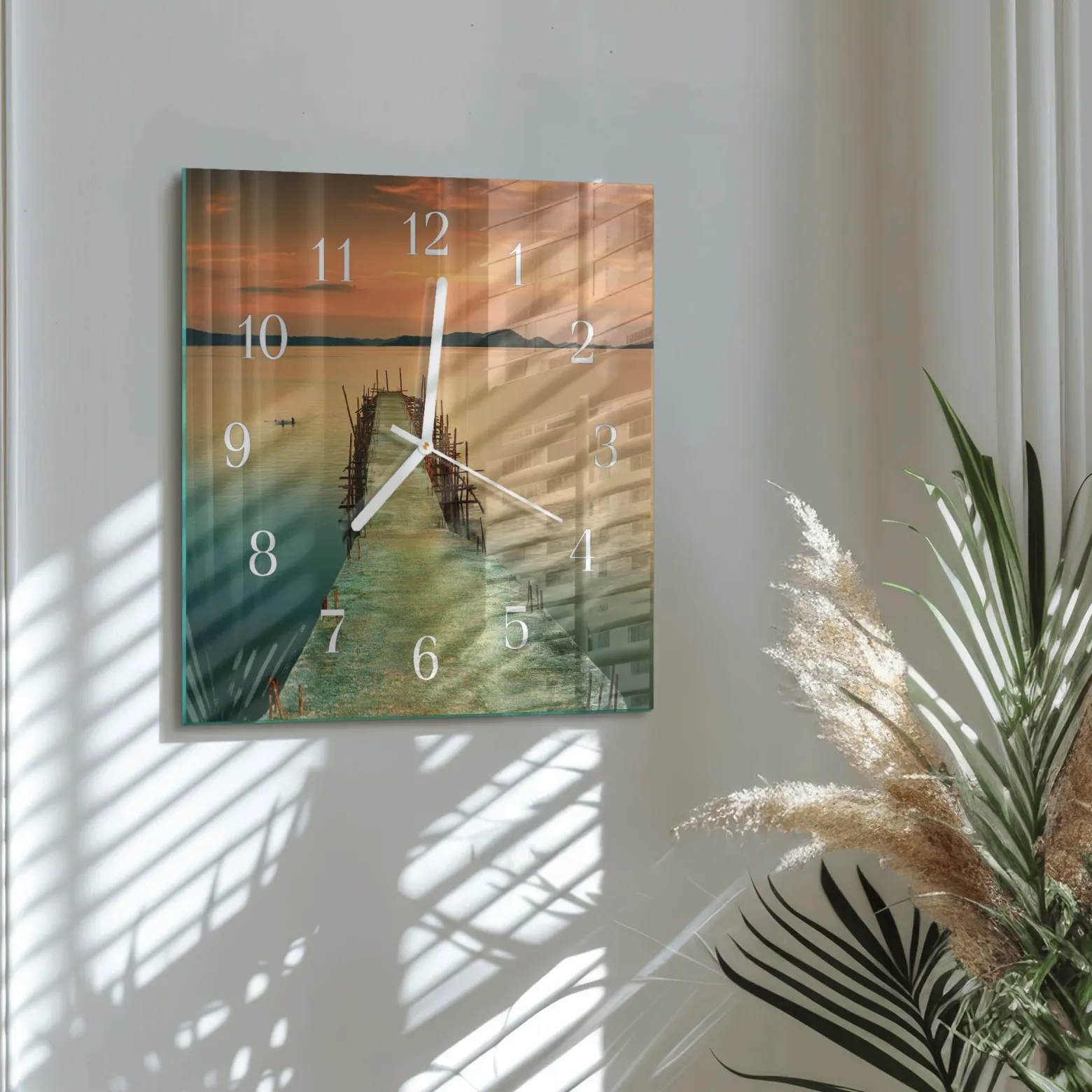 Zegar sieć 30x30 Sieć abstrakcja pajęczyna wzór grafika moderna