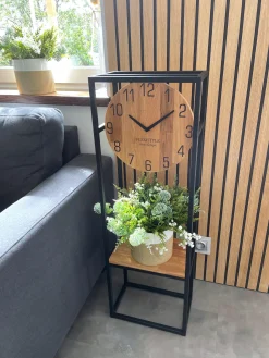 Zegar stojący w konsoli loft dębowy 100cm