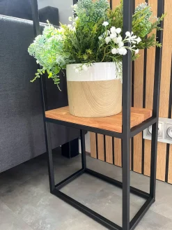 Zegar stojący w konsoli loft dębowy 100cm