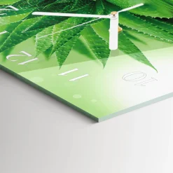 Zegar szklany 30x30 Aloes dekoracyjny na ścianę