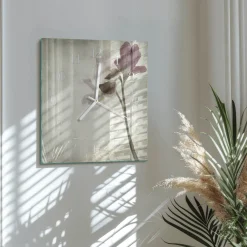 Zegar vintage 30x30 Kwiat Vintage styl retro róże bukiet kwiaty