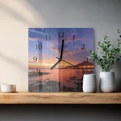 Zegar wyspa 30x30 Wyspa Morska morze palma plaża wakacje lato