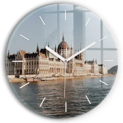 Zegar ze szkła ścienny Parlament w Budapeszcie fi30