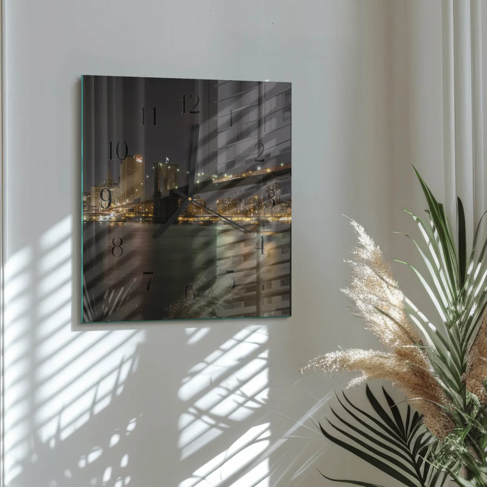Zegar z grafiką 30x30 Horyzont nowoczesny na ścianę