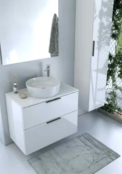 Zestaw Łazienkowy 80cm Szafka z Umywalką Grafit Mat GEO