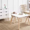 Zestaw dla dzieci stół 2 krzesła MDF drewno sosnowe