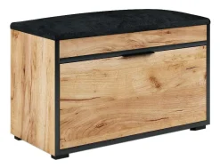 Zestaw Do Przedpokoju Fala 1Cp4 Dąb Craft Złoty C/Czarny/K 80X37,7X215 Cm