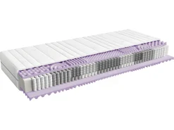 Zestaw łóżko Tetrix dąb sonoma ze stelażem i materac Mimas 120x200