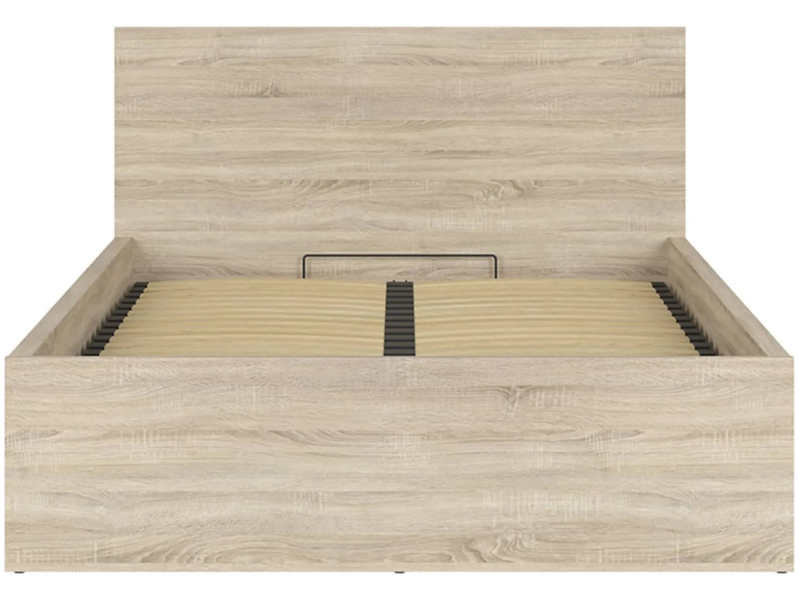 Zestaw łóżko Tetrix dąb sonoma ze stelażem i materac Mimas 140x200