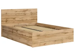 Zestaw łóżko Tetrix dąb wotan ze stelażem i materacem Merida 160x200