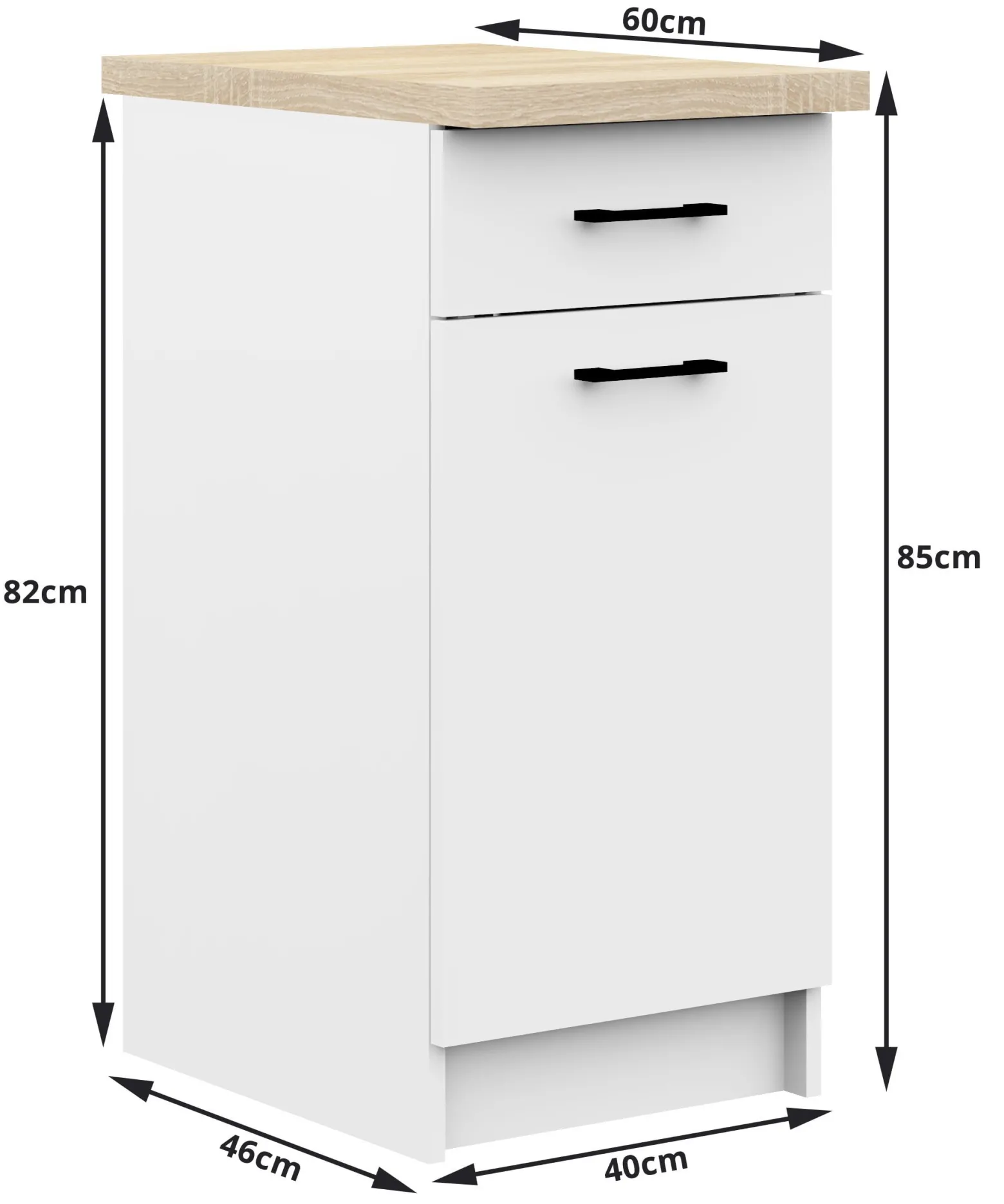 Zestaw kuchenny AKORD OLIWIA 180 cm Biały 180x46x203 cm