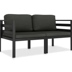 Zestaw mebli ogrodowych Antracyt Aluminium Sofa narożna (2 szt.) vidaXL
