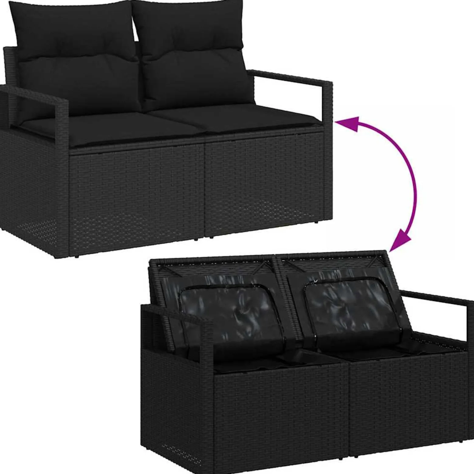 Zestaw Mebli Ogrodowych Rattan Na Taras Balkon Ogród Do Ogrodu Na Balkon