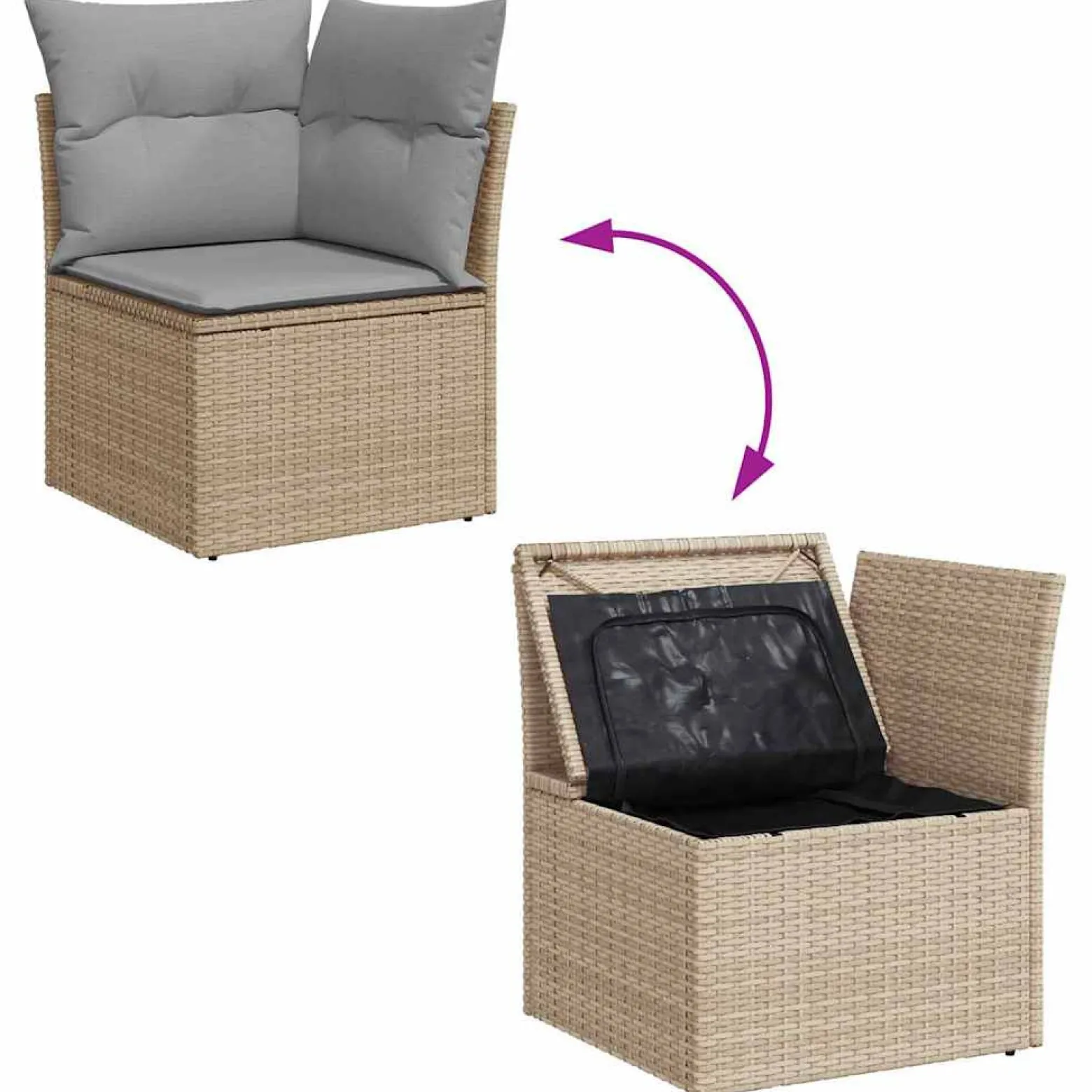 Zestaw Mebli Ogrodowych Wypoczynkowy Sofy Stolik Rattan Na Patio Na Taras