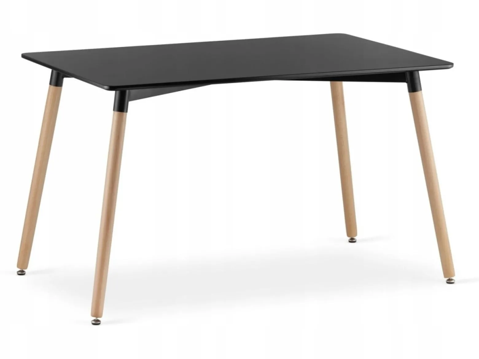 Zestaw stół prostokątny ADRIA 120x80 czarny + 4 krzesła MARK