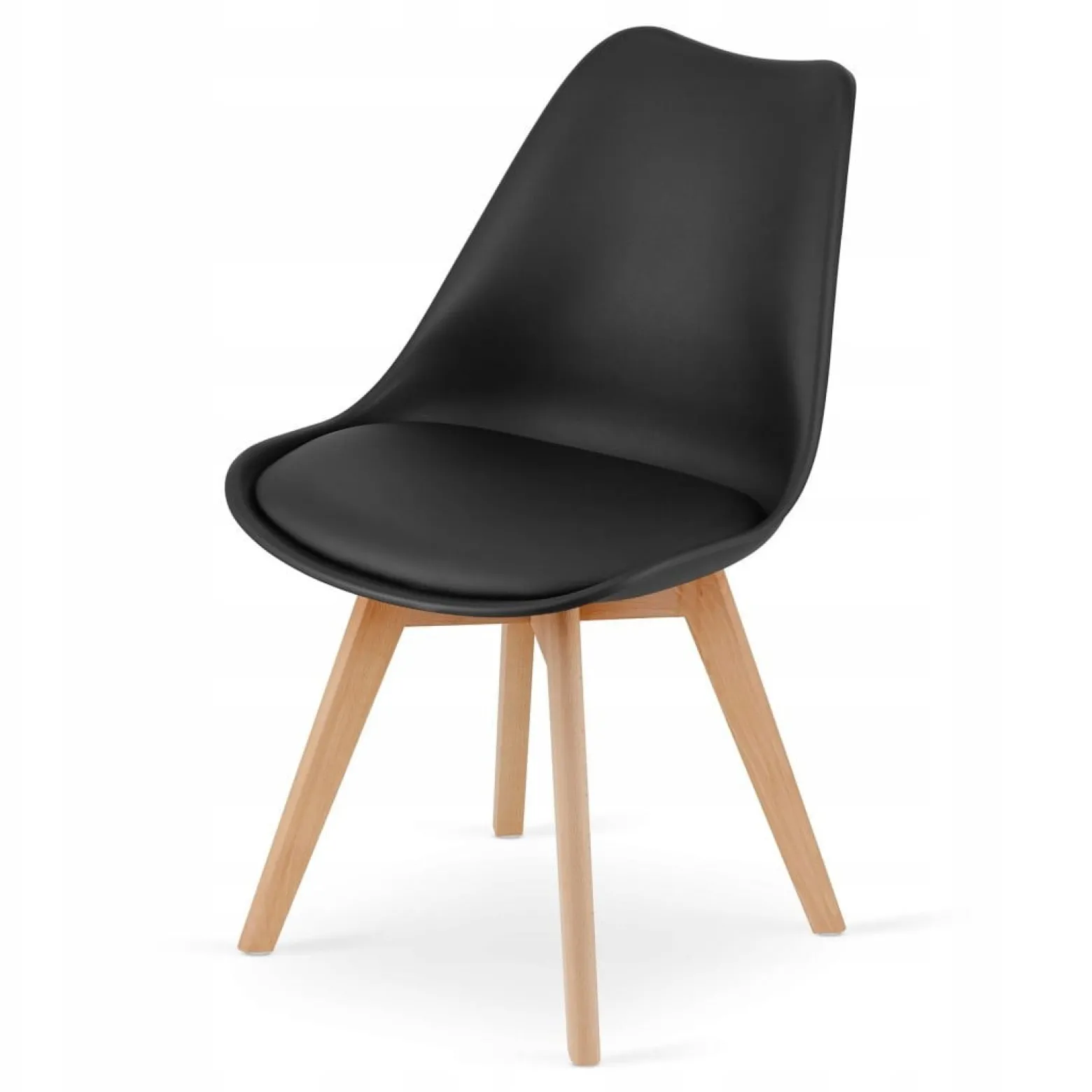 Zestaw stół prostokątny ADRIA 120x80 czarny + 4 krzesła MARK